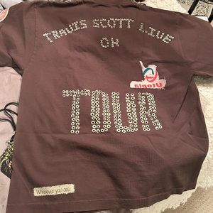 Travis Scott circus Maximus concert shirt and early access lanyard